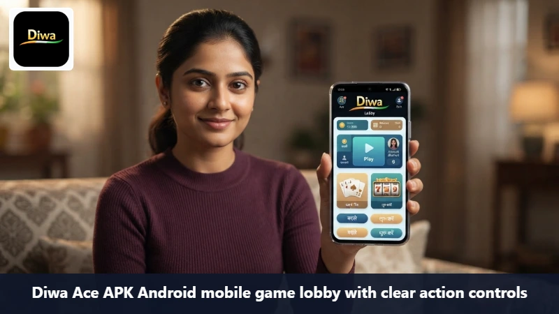 Diwa Ace APK Android mobile game lobby with clear action controls