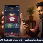Diwa King APK Android lobby with royal card and game room tiles