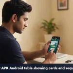 Diwa Rummy APK Android table showing cards and sequence options