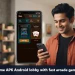 Diwa X Game APK Android lobby with fast arcade game controls